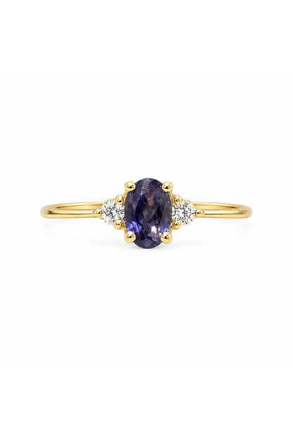 Safir Oval Gümüş Yüzük