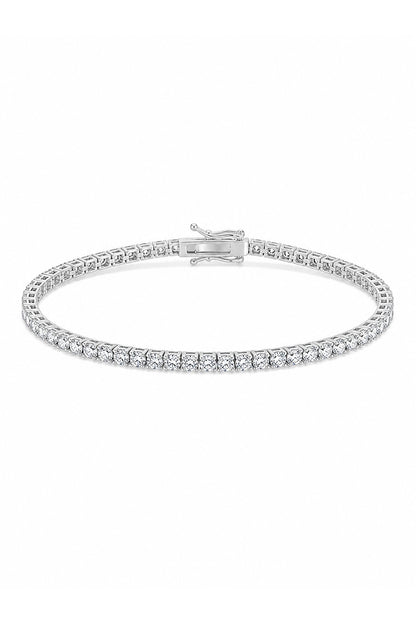 Moıssanıte Suyolu Gümüş Bileklik 2.50 mm