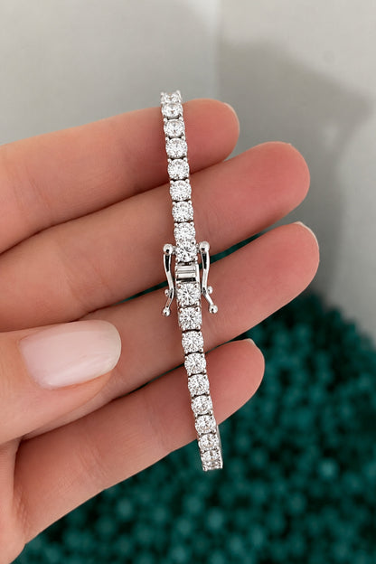Moıssanıte Suyolu Gümüş Bileklik 3.50 mm