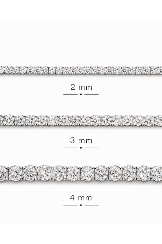 Moissanite Suyolu Gümüş Bileklik